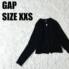 【新品タグ付】ギャップ カーディガン XXS 黒 カシミヤタッチ【389】