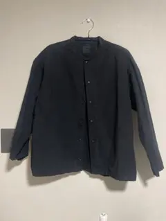 無印良品　洗いざらしオックス　スタンドカラーオーバーシャツ　男女兼用