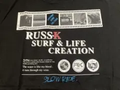 廃番❗️ 貴重❗️ RUSS.K Tシャツ　ブラック　Ｌ　未使用　デッドストック⑩のサムネイル