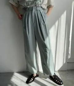 新品【LOWRYSFARM】ダブルタックワイドパンツ　フリーサイズ