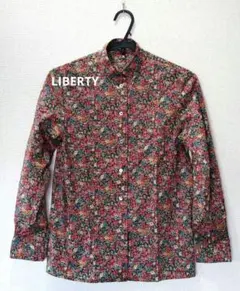 LIBERTY　リバティ　長袖　ブラウス　シャツ　花柄　総柄　昭和レトロのサムネイル