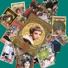 コラージュ素材　60'sグラフィック③ オリジナル素材紙　ジャンクジャーナル素材