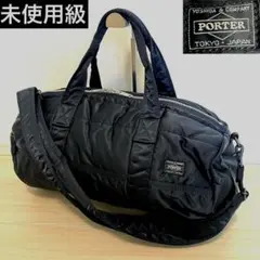 未使用級 PORTER タンカードラムバッグボストンバック2way ブラック