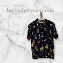 barcedos カクテル柄 アロハシャツ M レーヨン100%のサムネイル