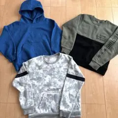秋冬まとめ売り　キッズトレーナー3点セット　130 140 GU 西松屋