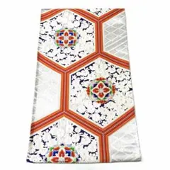 A2634 ●高級 正絹 唐織 六通 袋帯 華文 花文