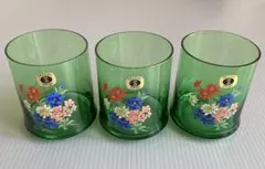 ⭐︎新品　昭和レトロ　sango花柄グラス3個セット