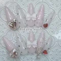 U・ ̫・U様専用ネイルチップ☆hikaru nail