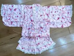 花柄リボン付き セパレート浴衣 110サイズ