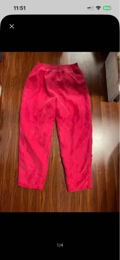 希少 1990's hunt club レッドナイロンパンツ
