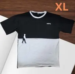 Walking バイカラー Tシャツ ブラック ホワイト