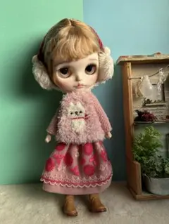 260103ネオブライス★ピンク花刺繍セット★くま太郎