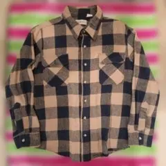 80-90s セントジョンズベイ　オンブレチェックシャツ　ブルー×ベージュ