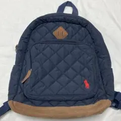 【訳アリ】ポロラルフローレン　キッズ　リュック　ポロベア　ネイビー　キルティング