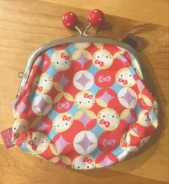 最終価格★美品★葉朗彩々 くちがね工房　ハローキティ がま口ポーチ　和柄のサムネイル