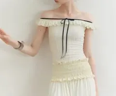 Riu リウ Rちゃん Gather off shoulder tops - メルカリ