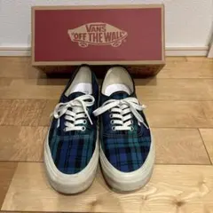 VANS アナハイム オーセンティック 44DX タータンチェック ブルー 27