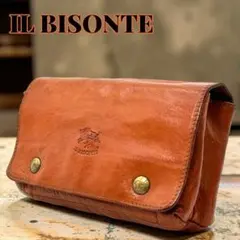 IL BISONTE イルビゾンテ ウエストバッグ レザー ブラウン 本革のサムネイル