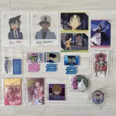 名探偵コナン クリアカード ミニアクリルスタンド 原作缶バッジ 工藤新一 毛利蘭