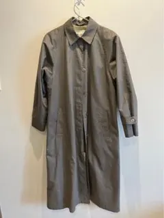 ロングトレンチコート　格子柄