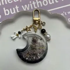 77 レジン　シャカシャカキーホルダー　シェイカー 大人　月　星