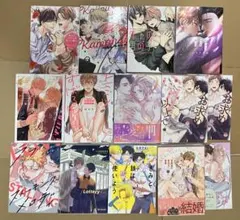 BLコミック　まとめ売り①（三月えみ、らくたしょうこ作品など12冊）小冊子等あり