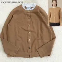 極美品　25SS マッキントッシュ ミラノリブニットカーディガン フリル襟付き