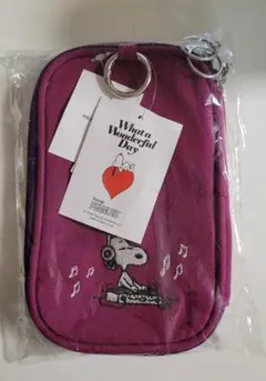 スヌーピー 音楽デザイン ポーチ