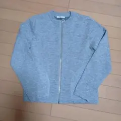 CROCODILE CODE グレー ジップアップカーディガン