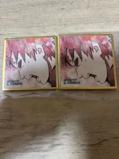 《まとめ買い割あり》我愛羅NARUTO疾風伝豆ガシャ色紙2枚セット