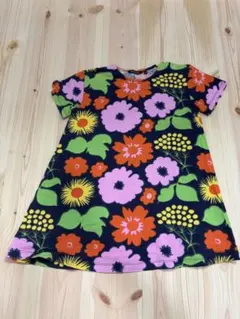 marimekko 植物柄 半袖ひざ丈ワンピース marimekko 半袖ひざ丈ワンピース S - メルカリ