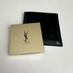 イヴサンローラン YSL ミラー 鏡 ノベルティ ブラック ゴールド