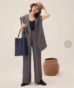 RANDEBOO ジレ ワイドパンツ セットアップのサムネイル
