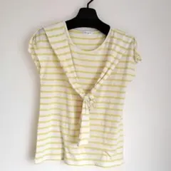 OFUON 半袖ストライプTシャツ レディースのサムネイル