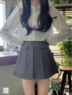 ☆お値下げ☆インパン裏地付きフラッププリーツミニスカート