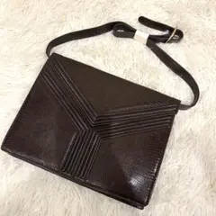 イヴサンローラン YSL ショルダーバッグ リザード 2way レザー