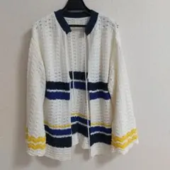 BEAMS BOY ビームスボーイ ラインニット カーディガン フリーサイズのサムネイル