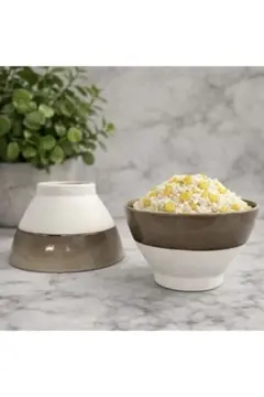 陶器 茶碗 ライスボウル 塗り分け茶碗 大人 茶色 ブラウン シンプル