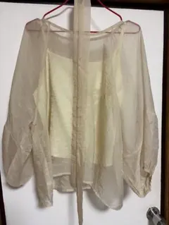 シースルーブラウス　ベージュ