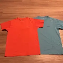 mont-bell Tシャツ 150cm オレンジ 青