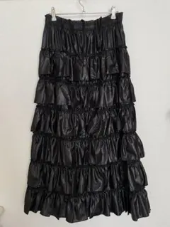 niko and ... フリルロングスカート 黒　2way