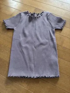 GRLフリルデザイン パープル ニット Mサイズ