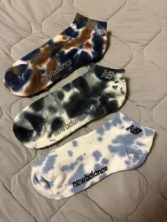 ニューバランス　靴下　新品　3枚組　25〜27 ダイダイ柄　ソックス　メンズ