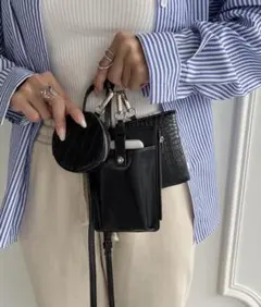 3連マルチミニショルダーバッグ　wears ブラック