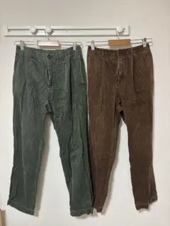 GLOBAL WORK コーデュロイパンツ 2本セット Sサイズ