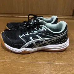 ASICS UPCOURT4バレーボールシューズ ブラック/ミン22.5センチ
