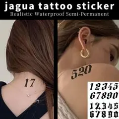 数字 ジャグア タトゥーシール 韓国 メンズ 文字 指 手