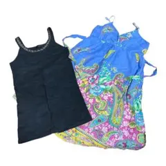 ビジュー付きタンクトップとおまけワンピース