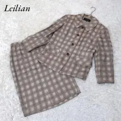 Leilian レリアン セットアップ スカート M シルク混 DORMEUIL