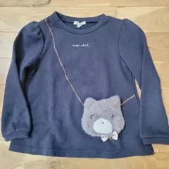 any FAM 猫ポシェット 長袖カットソー 120cm